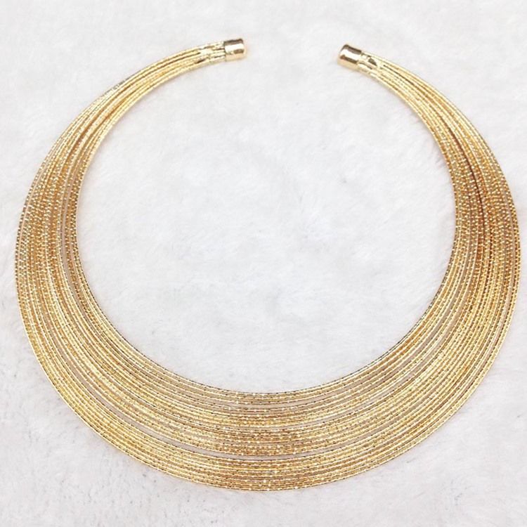 Färg Golden Nigeria Stil Smyckesset