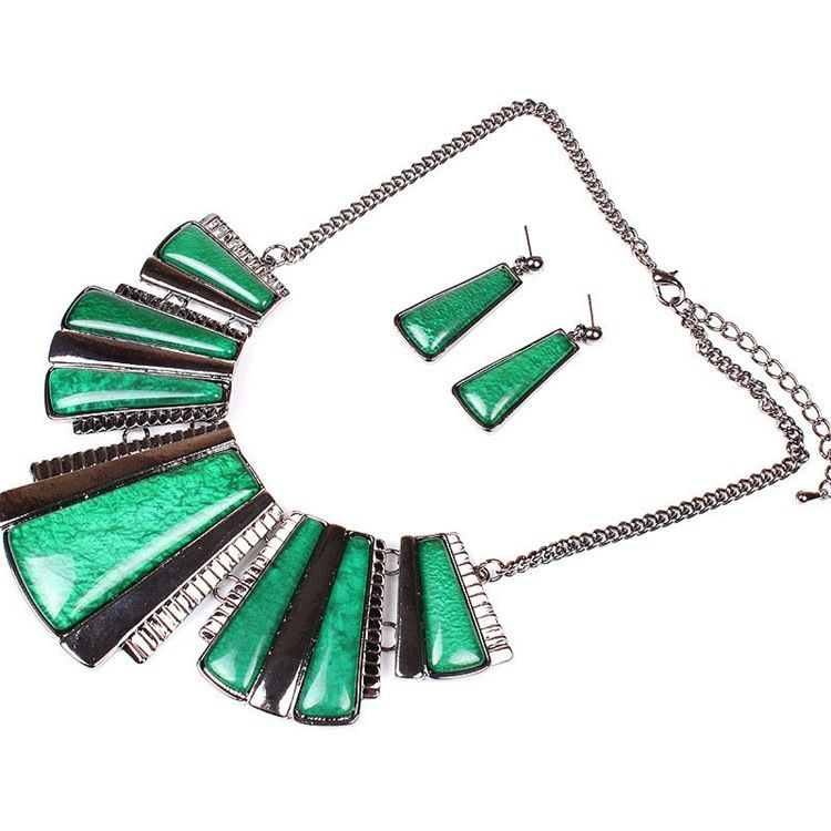Geometrisk Vintage Holiday Smycken Set