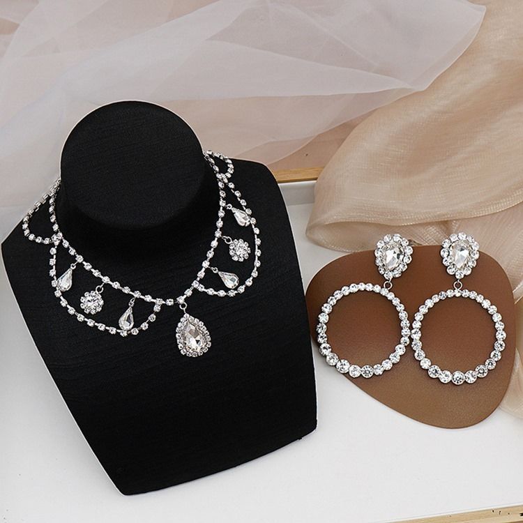 Halsband Diamante Engagement Smycken Set