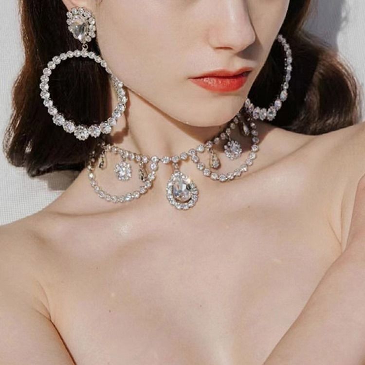 Halsband Diamante Engagement Smycken Set