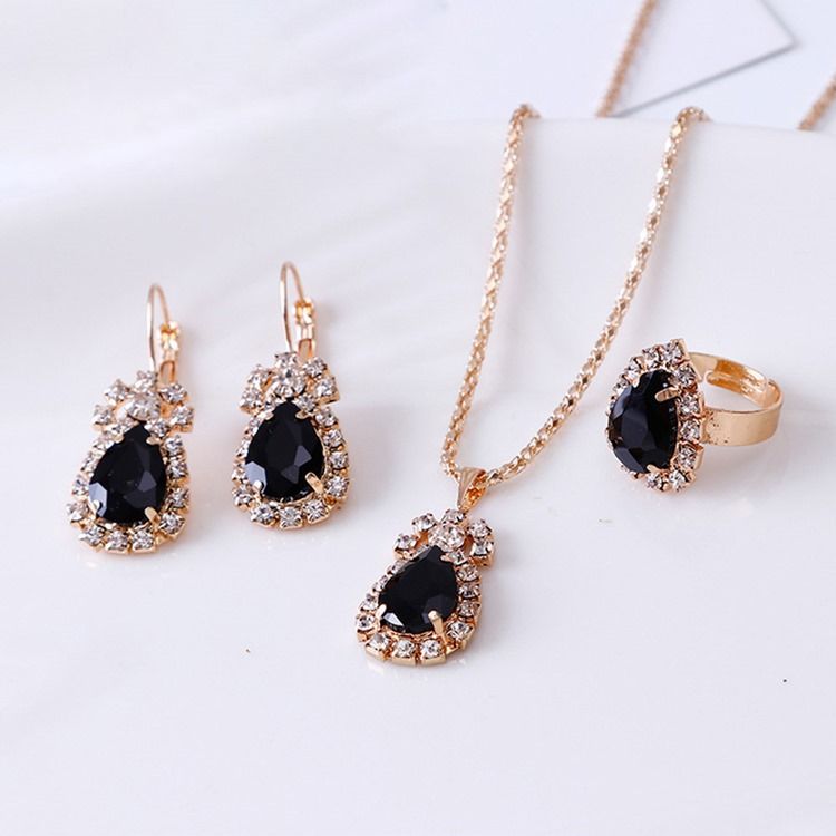 Halsband Örhängen Diamante Prom Smycken Set