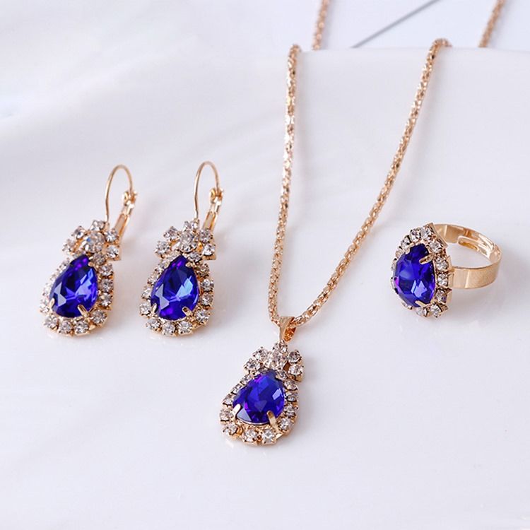 Halsband Örhängen Diamante Prom Smycken Set