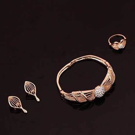 Hollow Leaf Bankett Smycken Set