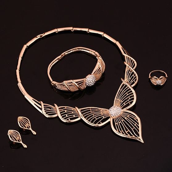 Hollow Leaf Bankett Smycken Set