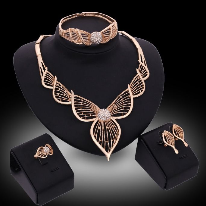 Hollow Leaf Bankett Smycken Set