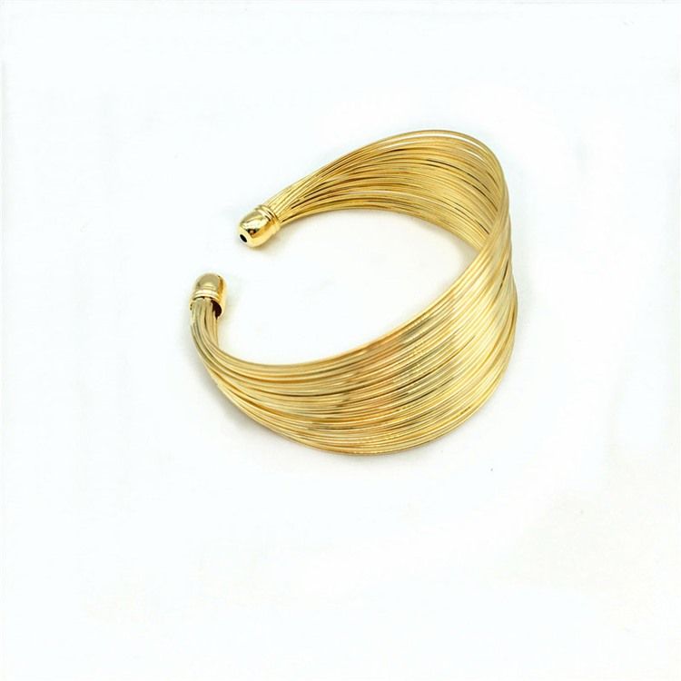 Hoop Nigeria Stil Gyllene Smyckesset