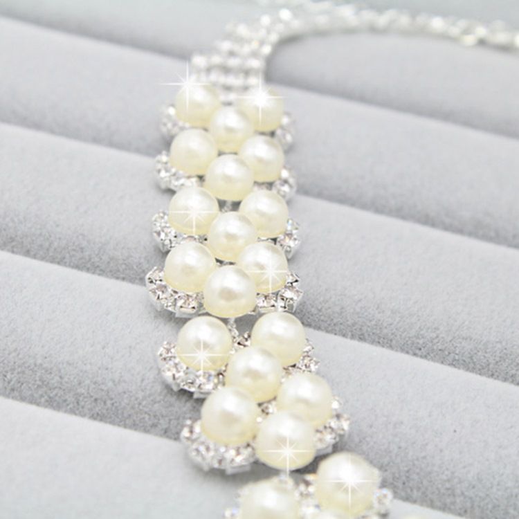 Pearl Flower Bröllop Smycken Set