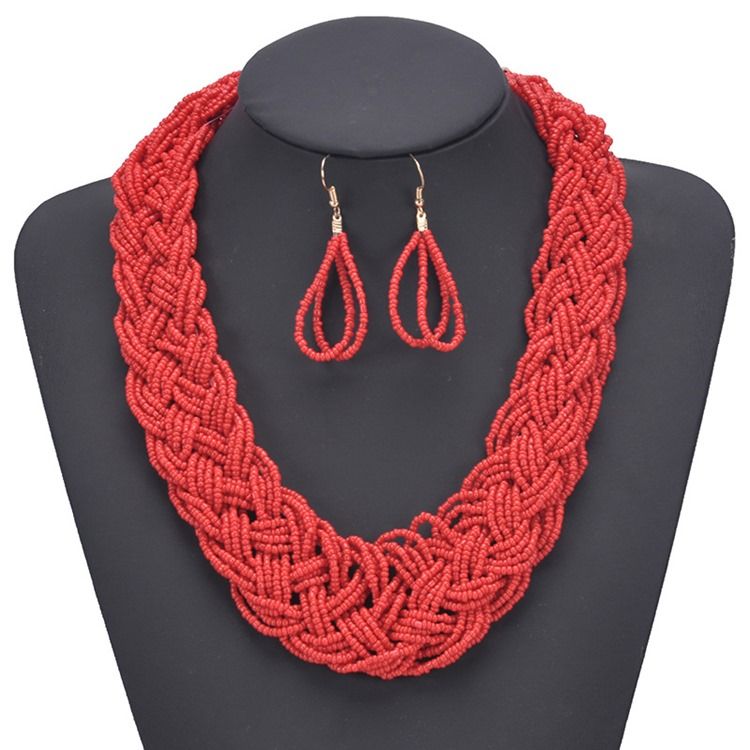 Vävt Halsband Färg Smyckesset