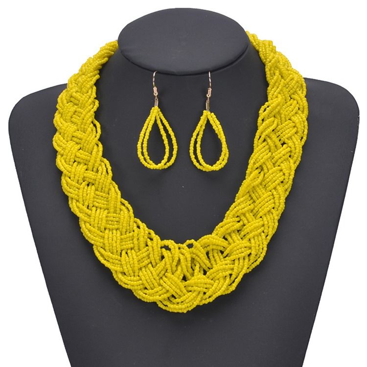 Vävt Halsband Färg Smyckesset
