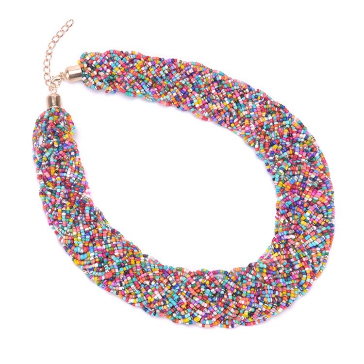 Vävt Halsband Färg Smyckesset