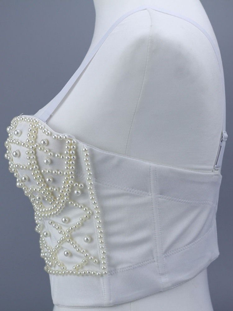 Bead Polyester Sommar Short Damtopp