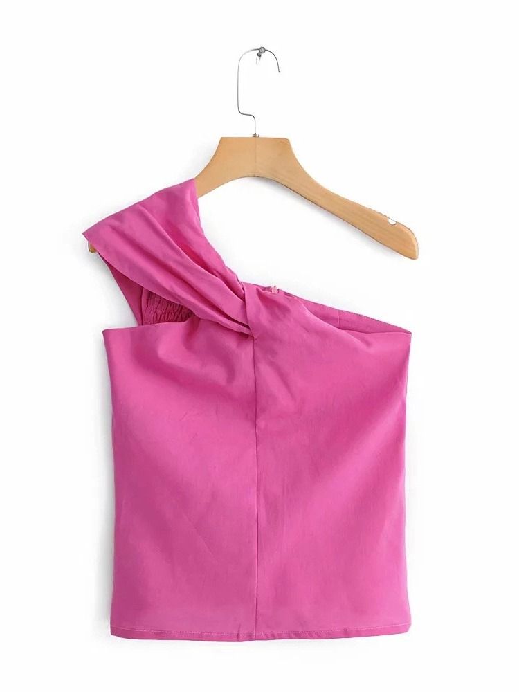 Cotton Blends Sommar Zipper Standard Linne För Kvinnor