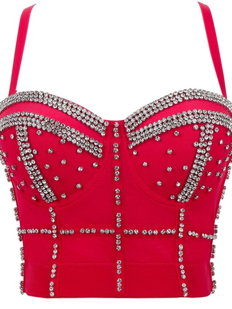 Diamond Sommar Spaghetti Straps Kort Linne