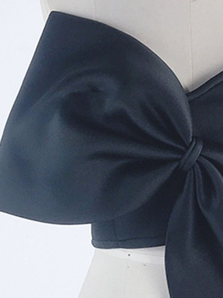 Kort Linne För Kvinnor Med Lindad Bröstbehå I Polyester