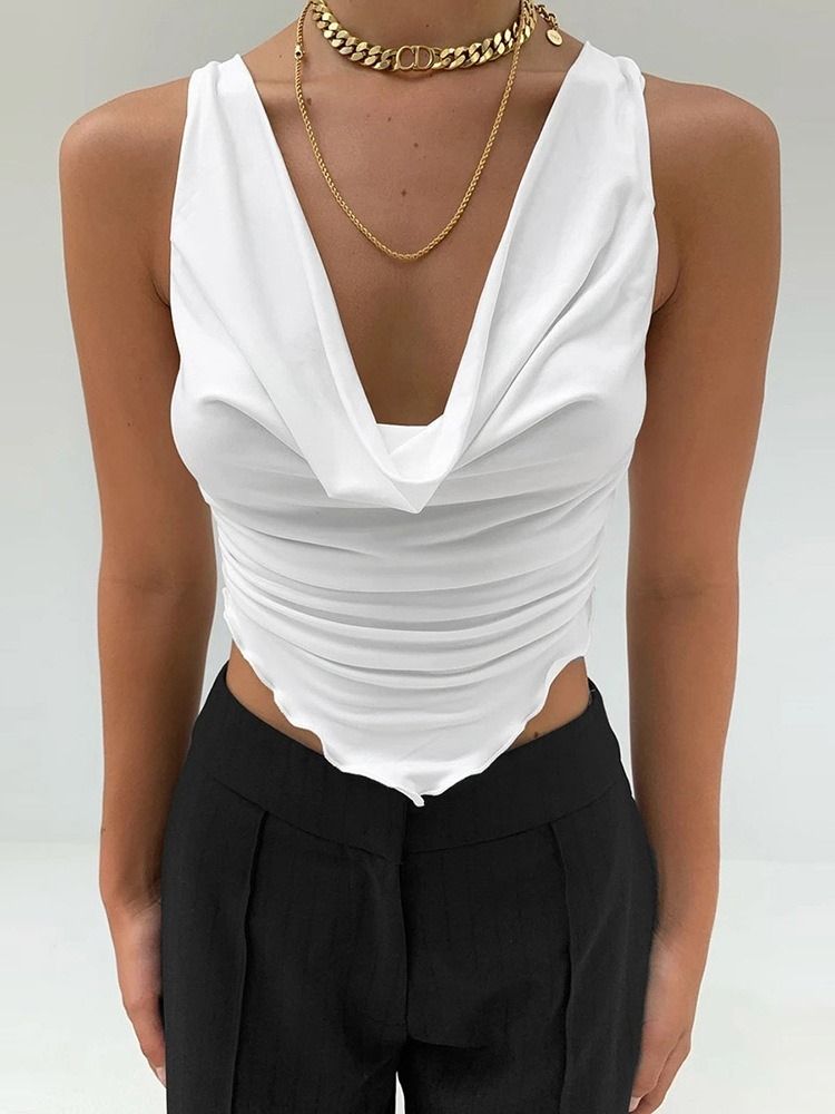 Kort Linne I Polyester Utan Rygg