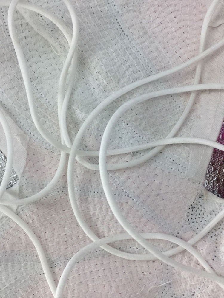 Kort Linne Med Snörning I Polyester
