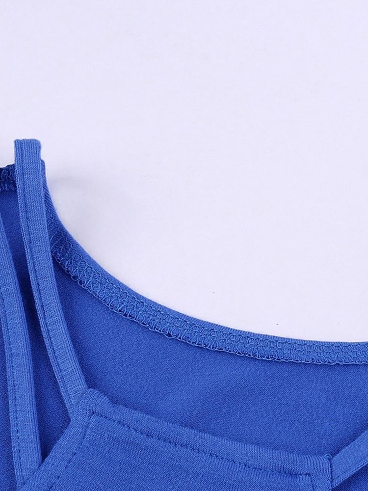 Polyester Sommar Hollow Standard Linne För Dam