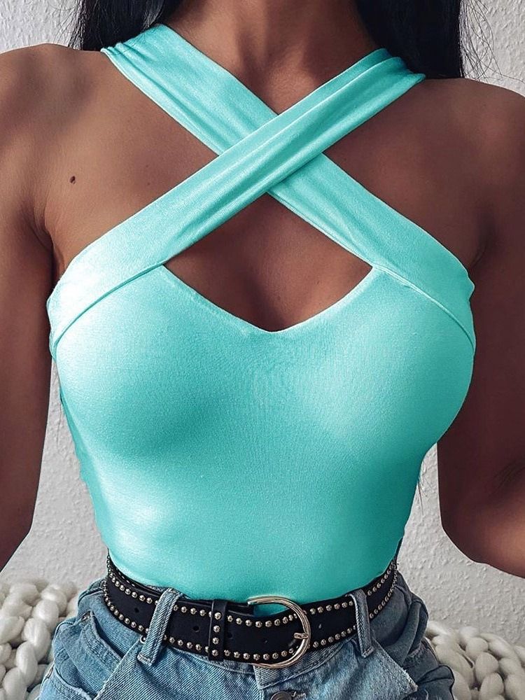 Sommar Hollow Polyester Standard Linne För Kvinnor