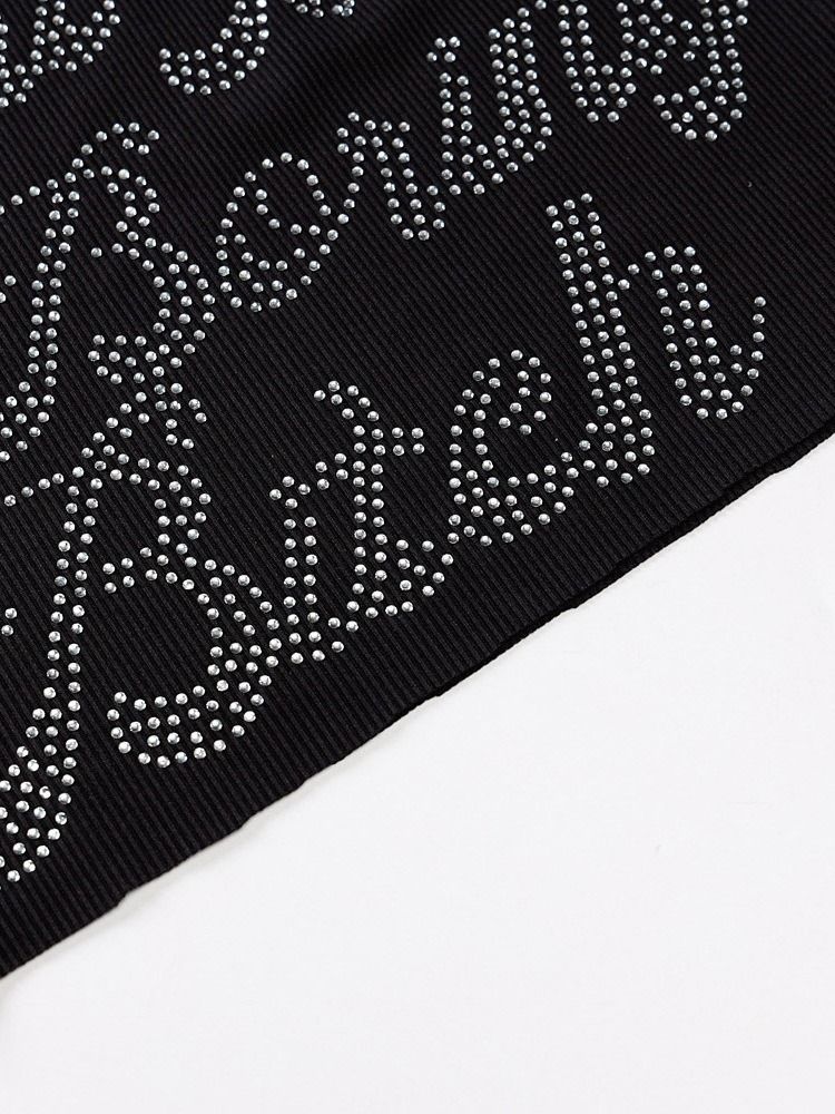 Sommar Polyester Diamant Kort Linne För Kvinnor