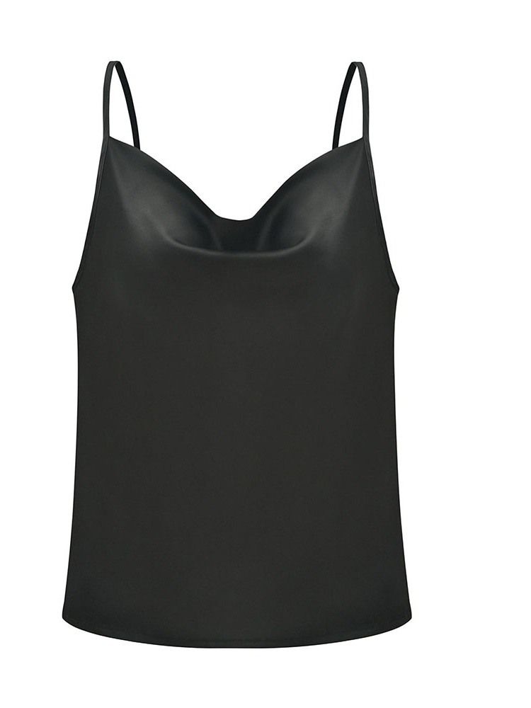 Sommar Polyester Spaghetti Straps Standard Damlinne