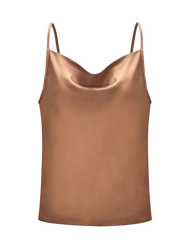 Sommar Polyester Spaghetti Straps Standard Damlinne
