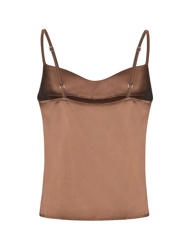 Sommar Polyester Spaghetti Straps Standard Damlinne