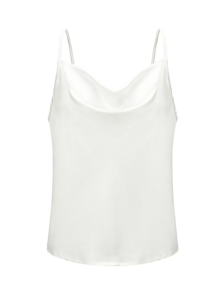 Sommar Polyester Spaghetti Straps Standard Damlinne