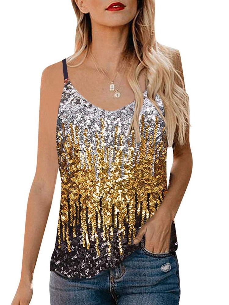 Sommar Polyester Spaghetti Straps Standard Linne