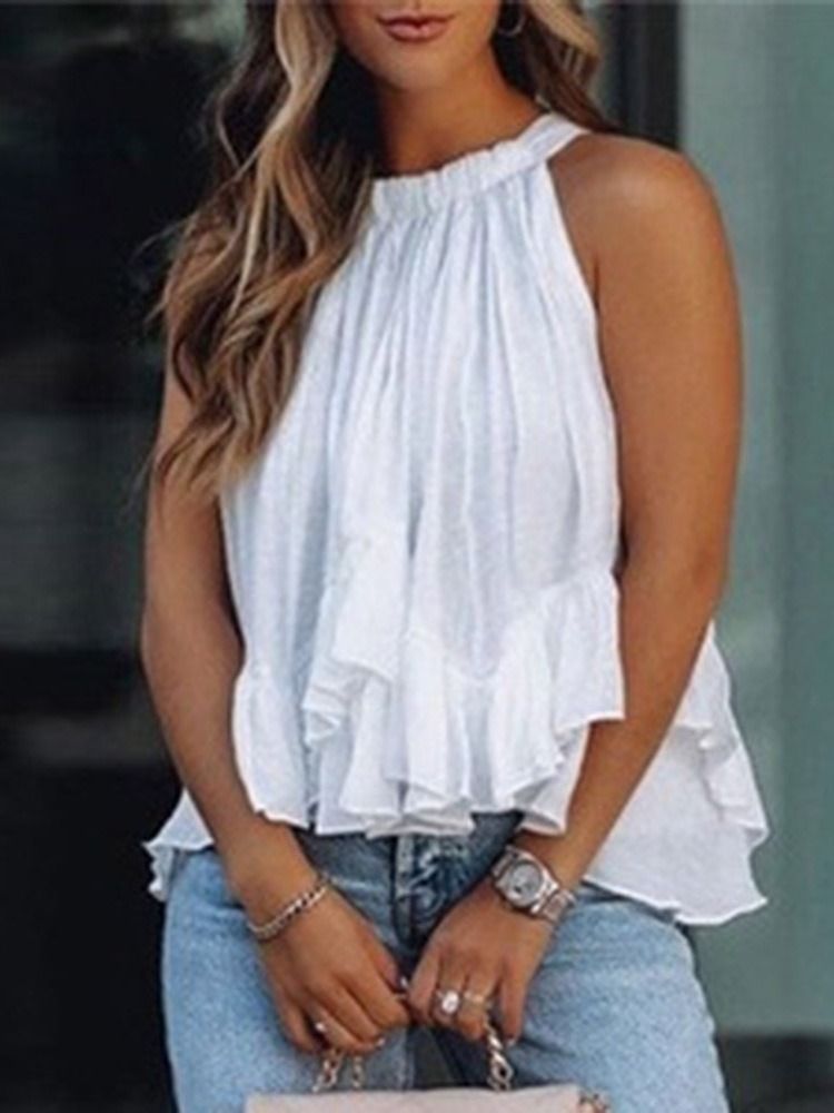 Sommar Polyester Stringy Selvedge Standard Linne För Kvinnor