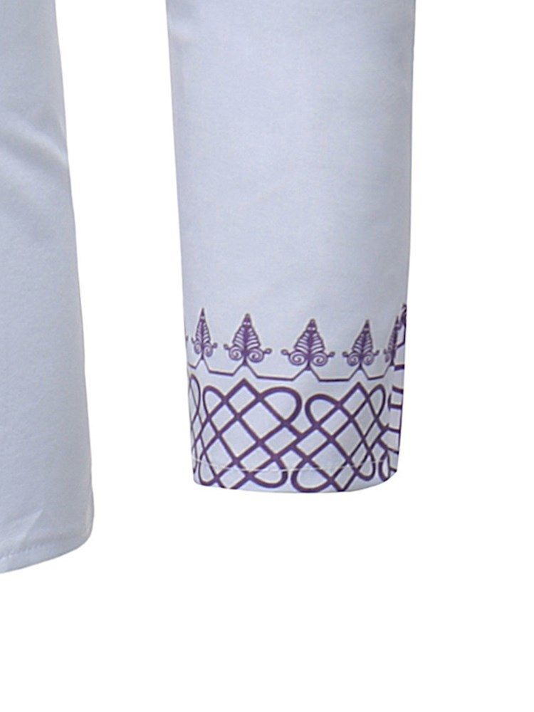 Afrikansk Mode Dashiki Print Mäns Djupa V-Ringade Casual T-Shirts