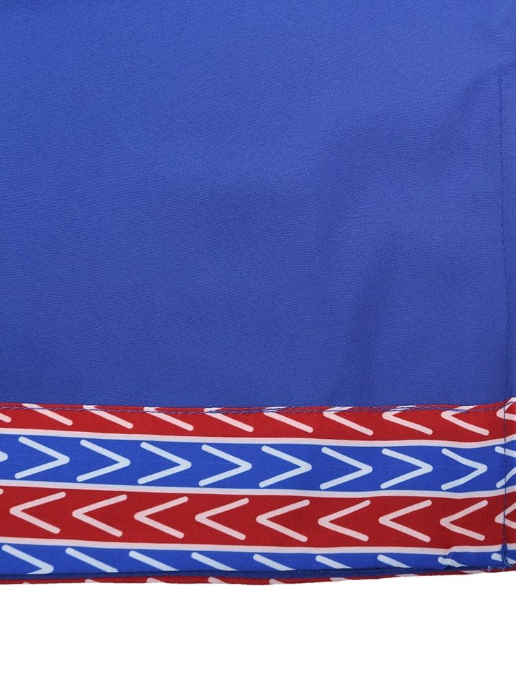Afrikanskt Mode Dashiki Print V-Ringad Rak T-Shirt För Män