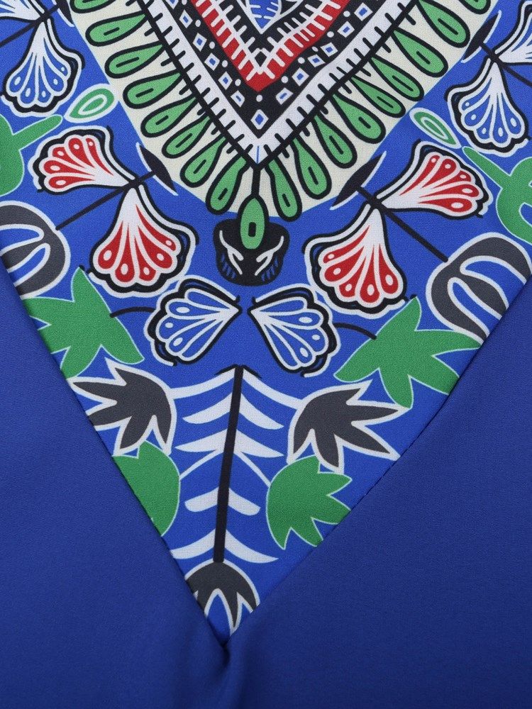 Afrikanskt Mode Dashiki Print V-Ringad Rak T-Shirt För Män