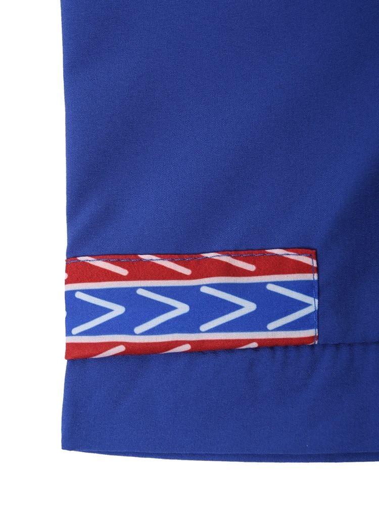 Afrikanskt Mode Dashiki Print V-Ringad Rak T-Shirt För Män