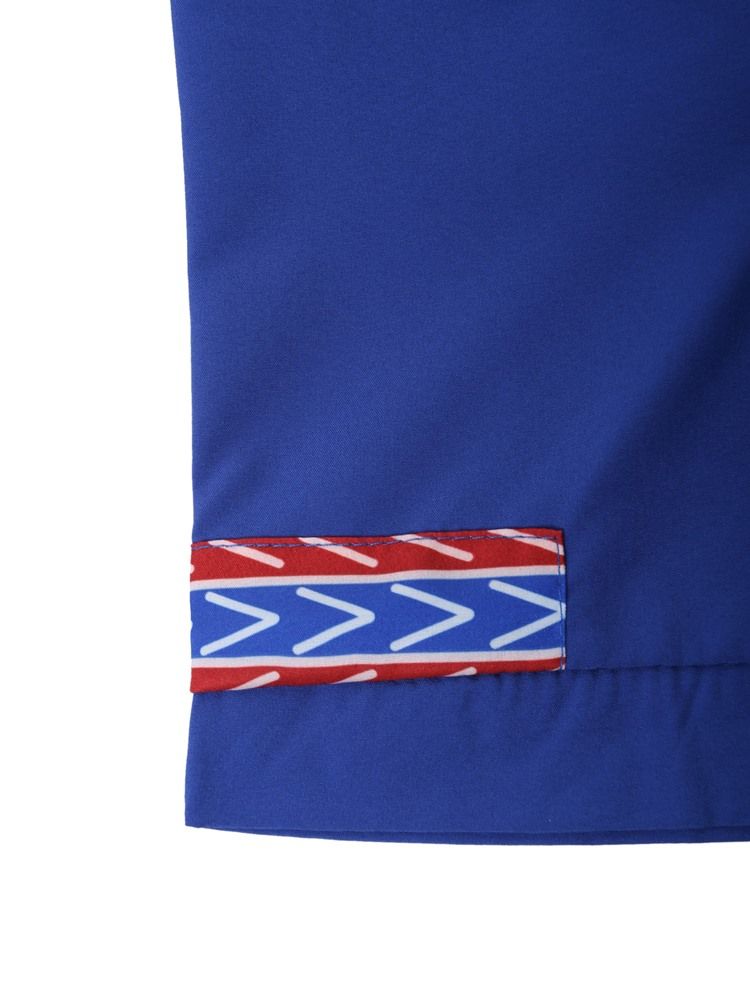 Afrikanskt Mode Dashiki Print V-Ringad Rak T-Shirt För Män