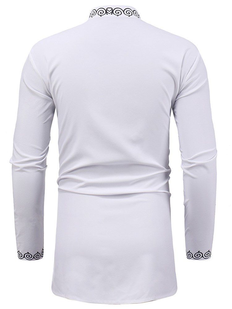 Afrikanskt Mode Dashiki Stativkrage För Män Casual T-Shirts