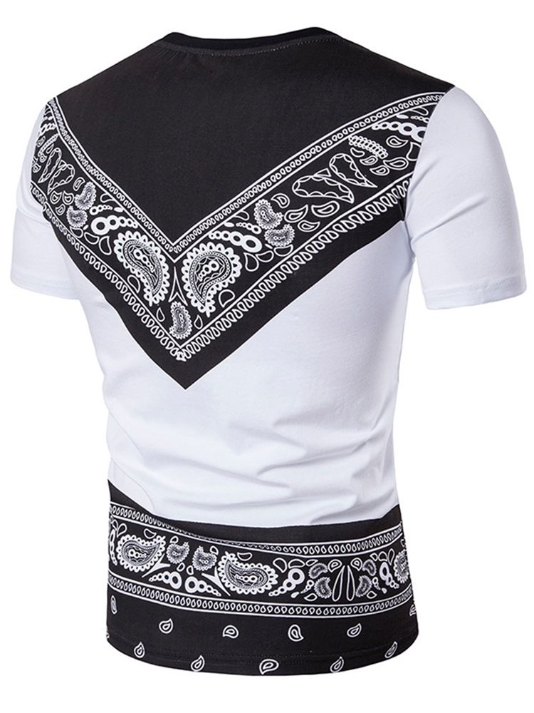 Afrikanskt Mode Dashiki T-Shirt För Män Med Rund Hals