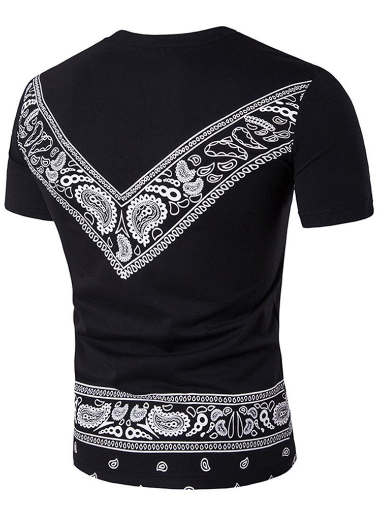 Afrikanskt Mode Dashiki T-Shirt För Män Med Rund Hals