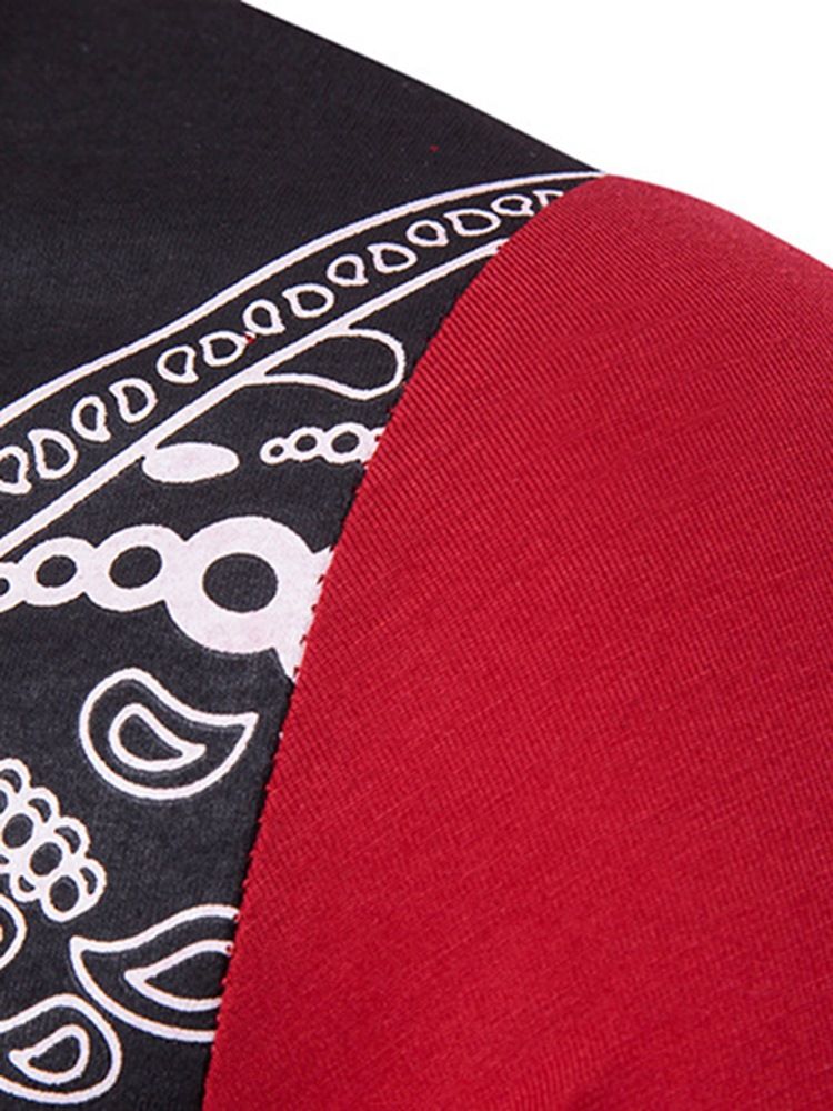 Afrikanskt Mode Dashiki T-Shirt För Män Med Rund Hals