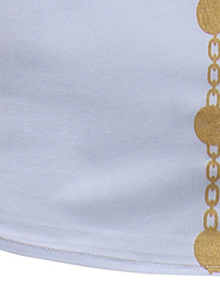 Afrikanskt Mode Dashiki V-Hals Slimma Casual Mäns Skjortor