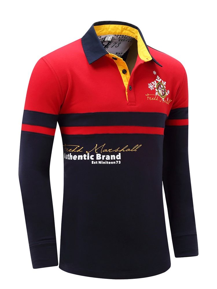 Broderi Casual T-Shirt För Män
