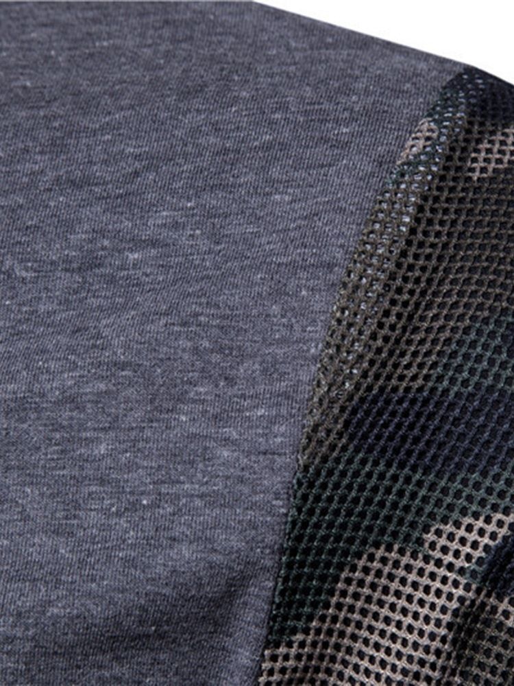Camouflage Casual Slim Långärmad T-Shirt Med Rund Hals