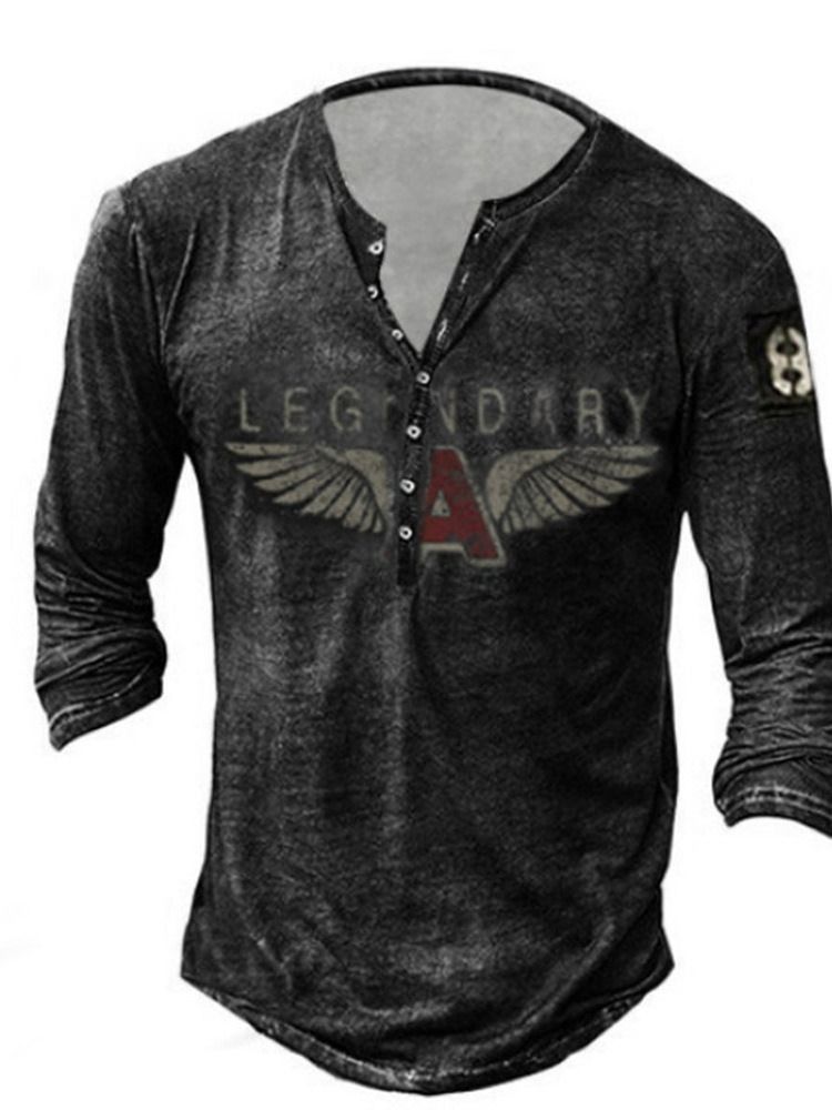 Casual Letter Print Långärmad Slim T-Shirt