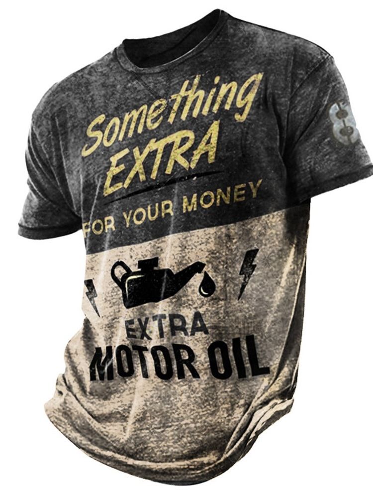 Casual Print Rak Pullover T-Shirt
