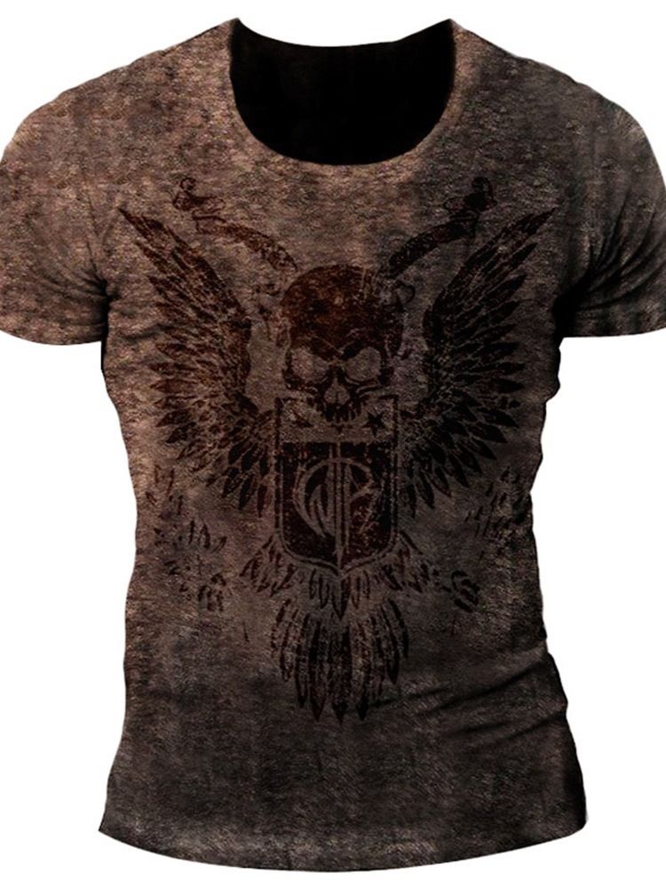Casual Print Rak Pullover T-Shirt