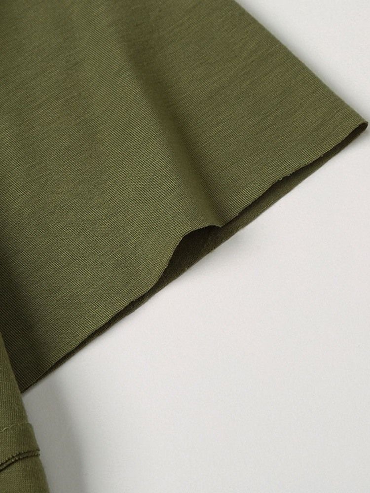 Enkel Avslappnad Kortärmad Smal T-Shirt För Män