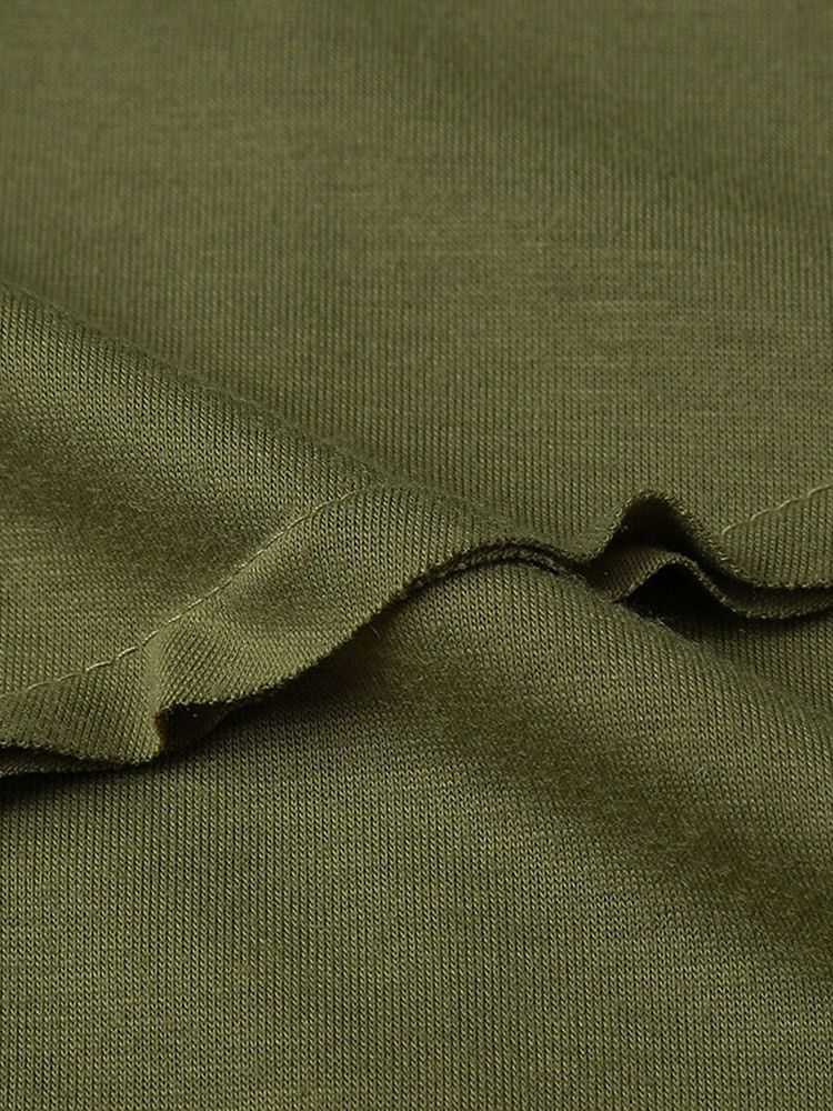 Enkel Avslappnad Kortärmad Smal T-Shirt För Män