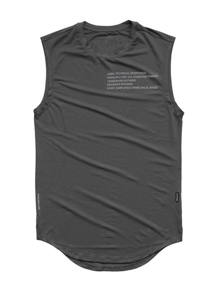 Enkel Rundhalsad Tröja Rak T-Shirt För Män