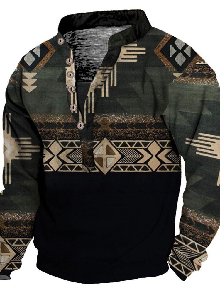 European Animal Stand Collar Lös Pullover T-Shirt
