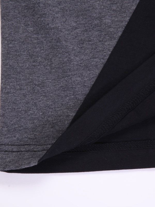Färgblock V-Ringad T-Shirt För Män