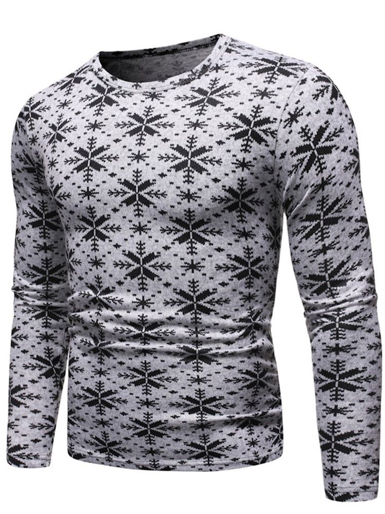 Mode Färgblock Rund Hals Långärmad Slimmad T-Shirt